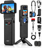 SJCAM C400 4K Vlogging Cámara con tarjeta de 128GB, batería 7H