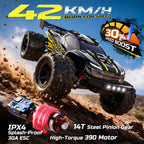 DEERC Coches de control remoto rápidos, 42 KM/H, camión RC todoterreno a