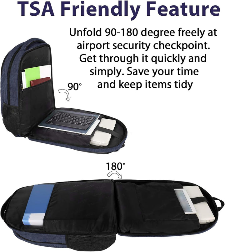 MATEIN - Mochila de 17 pulgadas para portátil, mochila de trabajo g...