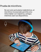 Belkin SoundForm Mini - Auriculares inalámbricos Bluetooth para niños, batería de 30 horas, límite de volumen seguro de 85 dB, micrófono integrado, auriculares para niños pequeños para iPhone, iPad