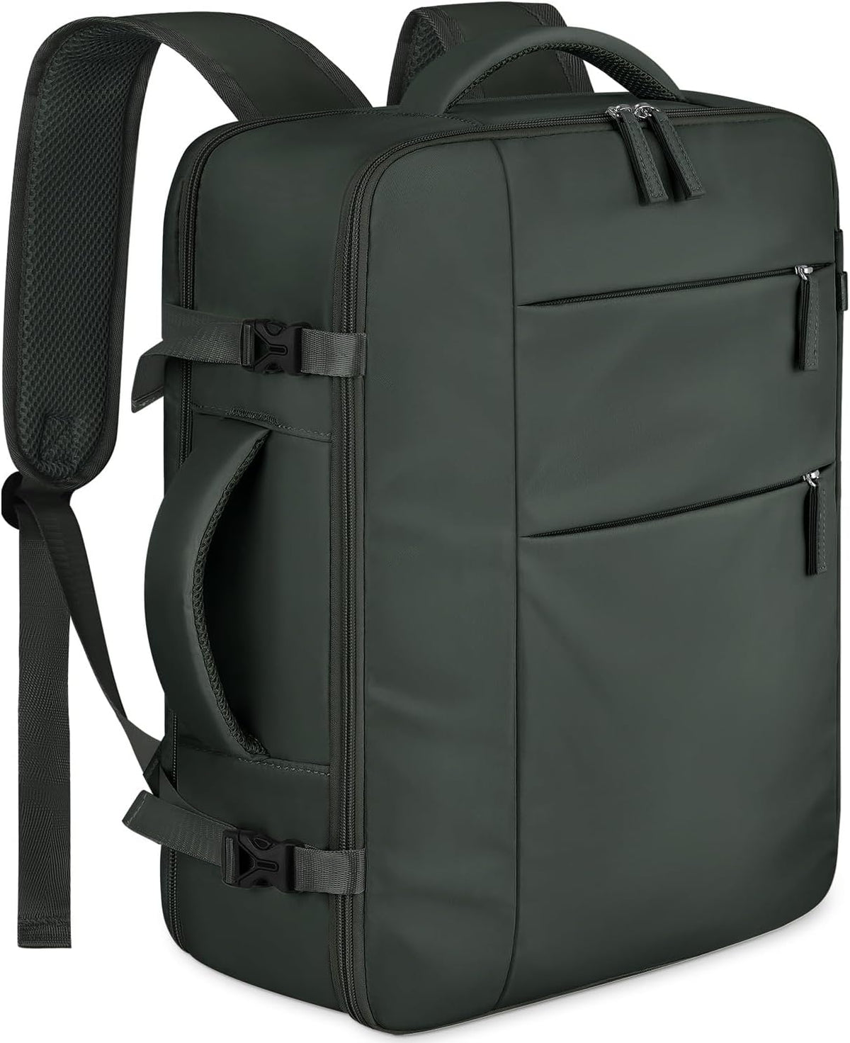 Capolo Mochila de viaje para mujeres y hombres, impermeable, para laptop, Verde, 17 pulgadas