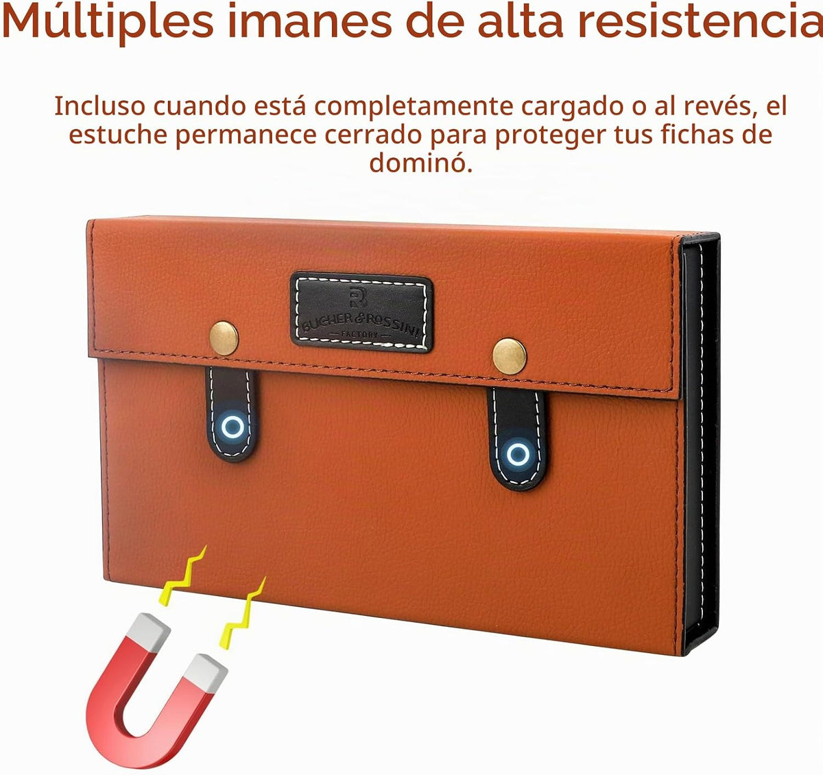 Bucher&Rossini Juego de dominó doble 6 – Juego clásico de dominó negro para adultos y niños, idea de regalo para jugadores de dominó o noche de juegos familiares (azulejos negros)