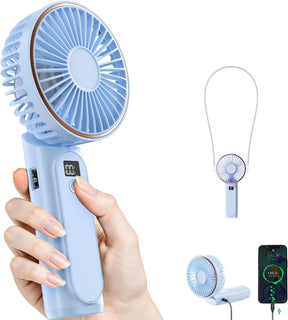 TUNISE Ventilador de mano portátil, ventilador portátil recargable,...