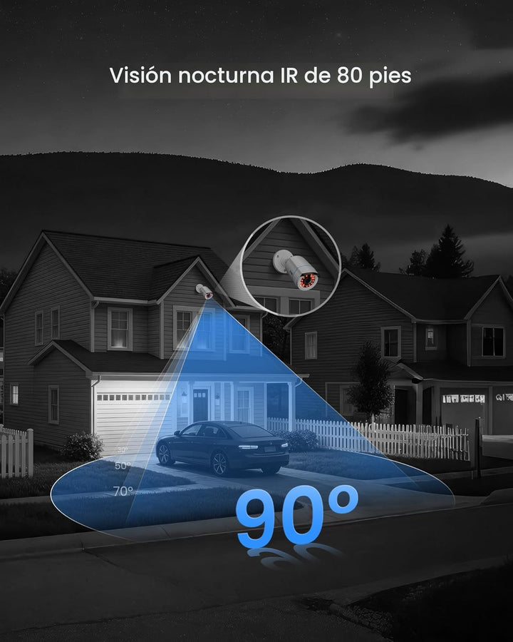 ZOSI H.265+ Full 1080p Sistema de cámara de seguridad para el hogar...