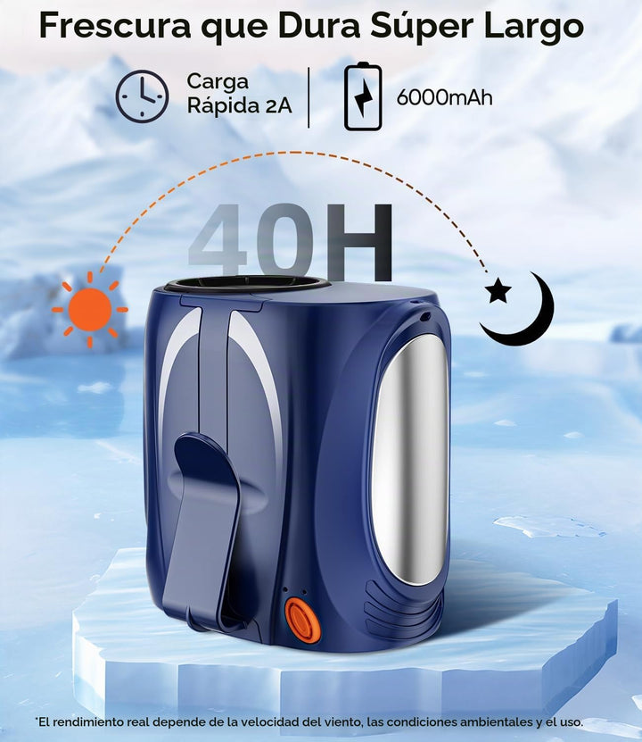 Ventilador de cintura portátil AI, 6 velocidades 16000RPM de flujo...