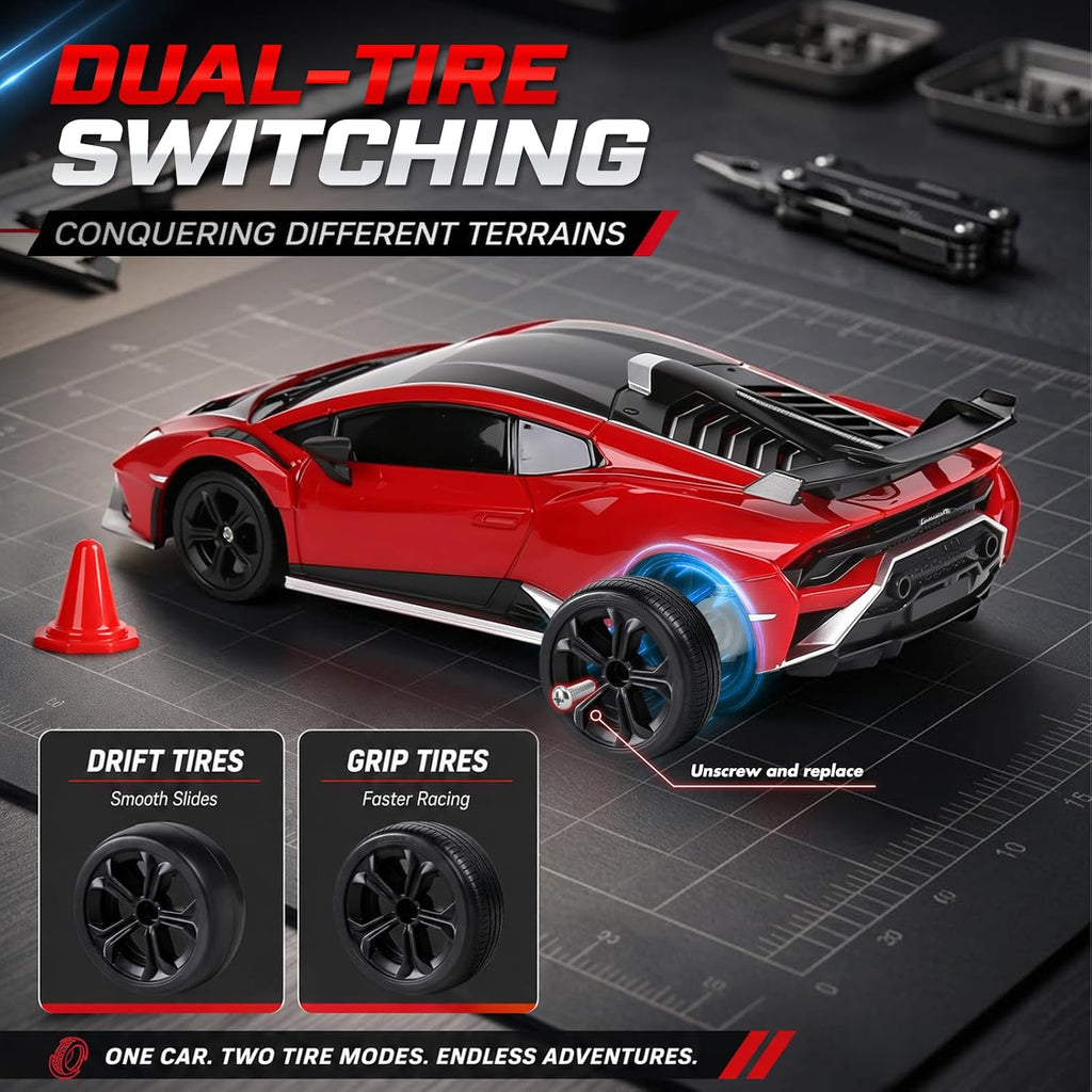 YESHIN 1:24 Lamborghini Huracan RC Drifting Car Rojo, Lamborghini Coche de