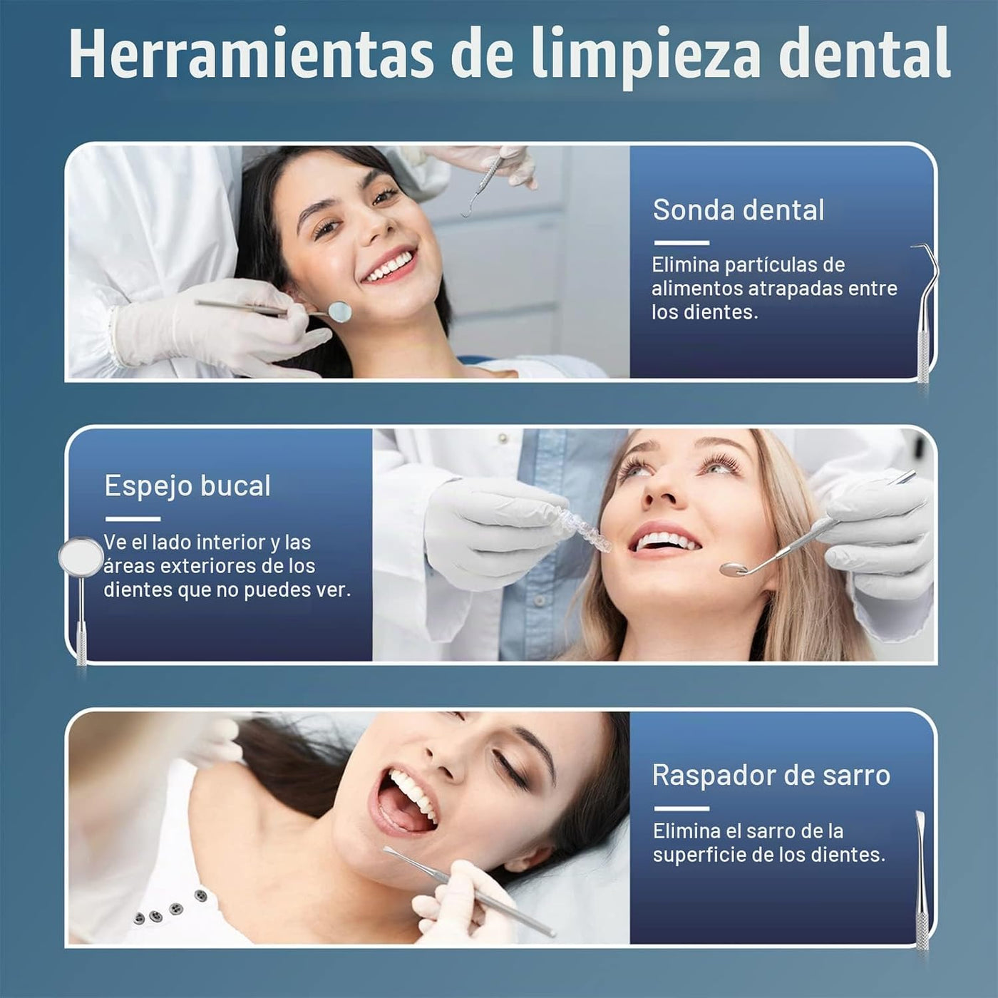 Removedor de placa para dientes, removedor de sarro para dientes, k...