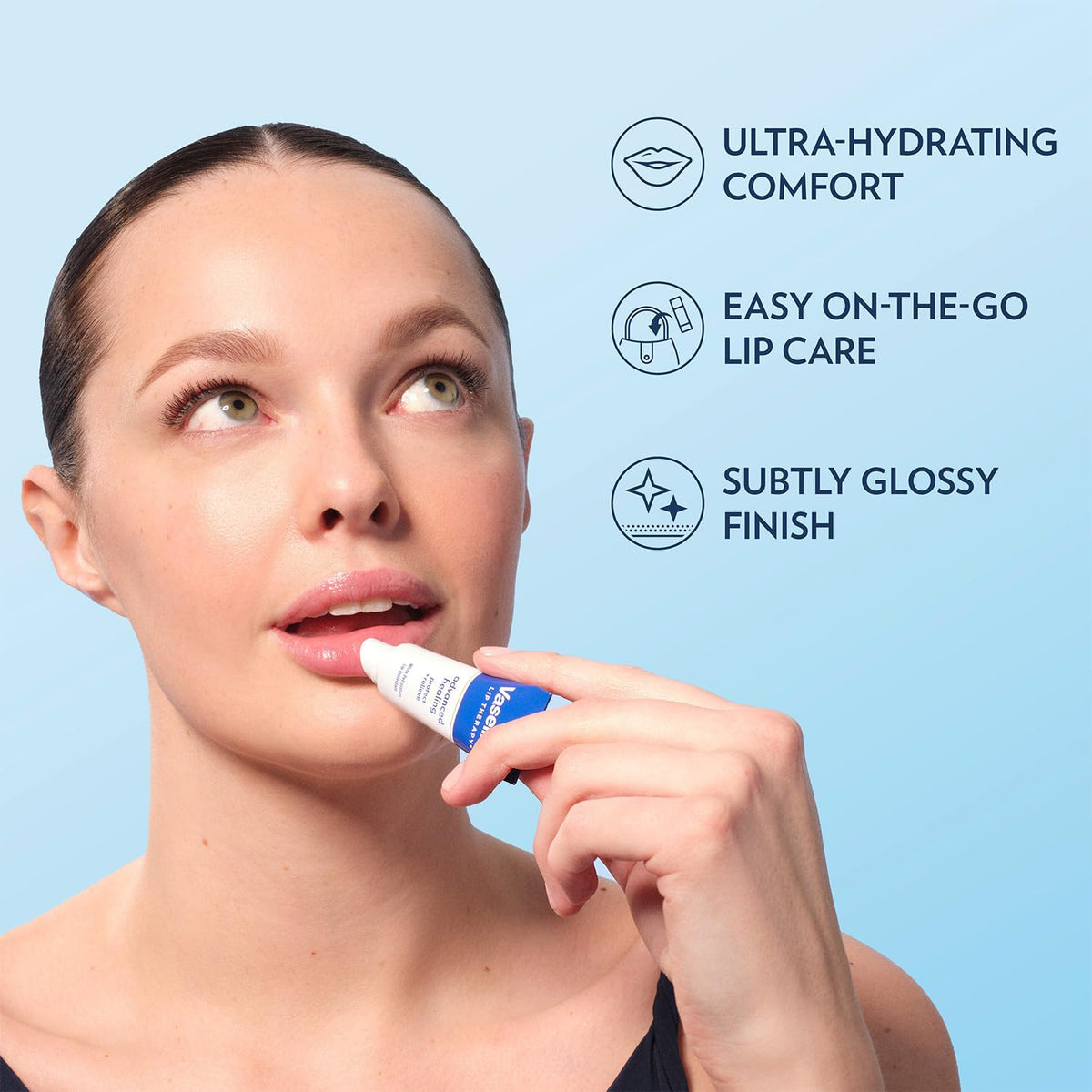 Vaselina para labios con fórmula avanzada Vaseline; protector de pi...