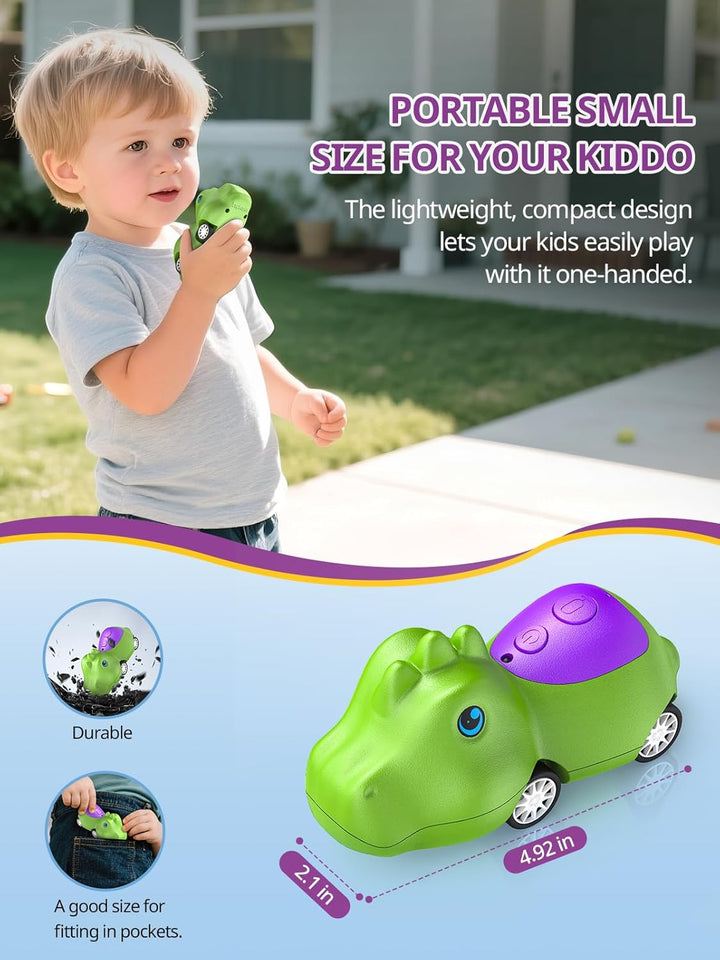 Inspireyes Walkie Talkies de dinosaurio para niños recargables, aut...