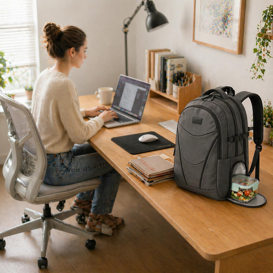 MATEIN HER Mochila de trabajo para laptop con compartimento para al...