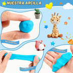 Kit de arcilla polimérica de 62 colores, arcilla de modelado para