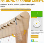 Lotkey Arpa eléctrica de madera de haya de 19 cuerdas, accesorios completos con llave de afinación, bolsa, correa, instrucciones, cable de audio y cuerdas de repuesto, arpa de lira para principiantes y profesionales, regalo ideal