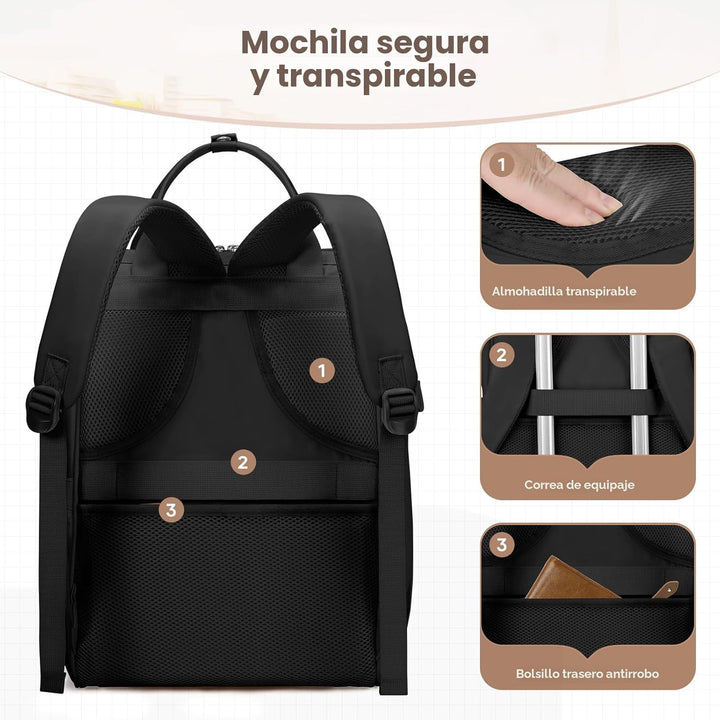 Maelstrom Mochila de viaje para mujeres y hombres, mochila para lap...