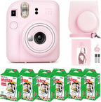 Cámara instantánea Fujifilm Instax Mini 12 color rosa flor y paquet...