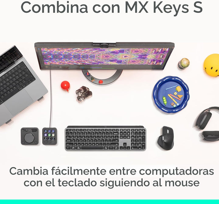 Logitech MX Master 4, ratón inalámbrico ergonómico con retroaliment...