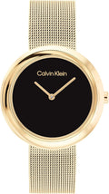Calvin Klein Reloj para mujer con bisel retorcido - Reloj de cuarzo de 34mm 2H - Pulsera de acero inoxidable - Resistencia al agua de 30 metros - Estilo minimalista – Moda premium - Regalo para ella