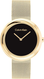 Calvin Klein Reloj para mujer con bisel retorcido - Reloj de cuarzo de 34mm 2H - Pulsera de acero inoxidable - Resistencia al agua de 30 metros - Estilo minimalista – Moda premium - Regalo para ella