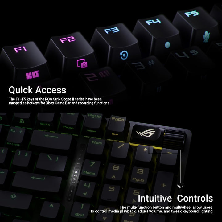 Teclado mecánico para juegos inalámbrico ASUS ROG Strix Scope II 96...
