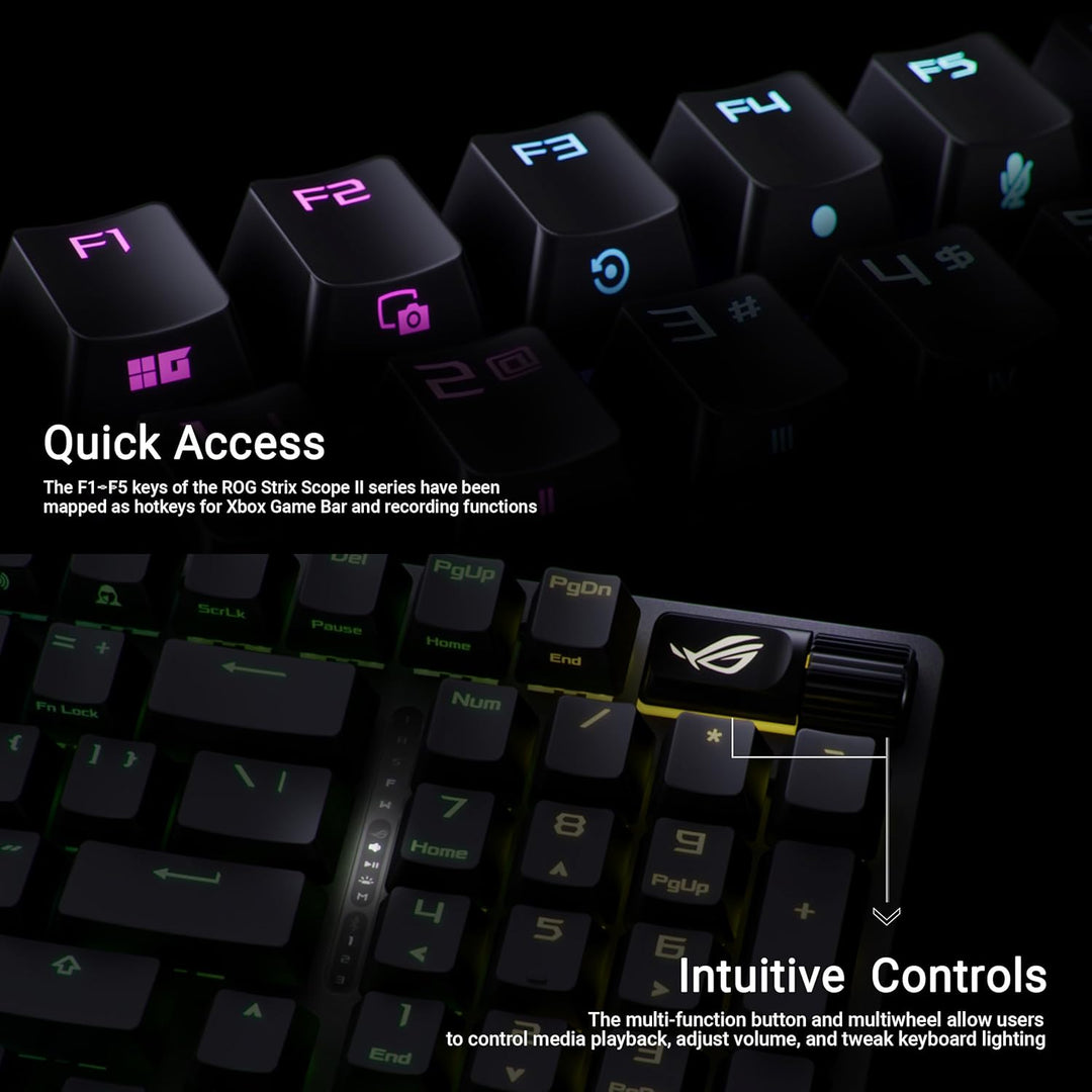 Teclado mecánico para juegos inalámbrico ASUS ROG Strix Scope II 96...