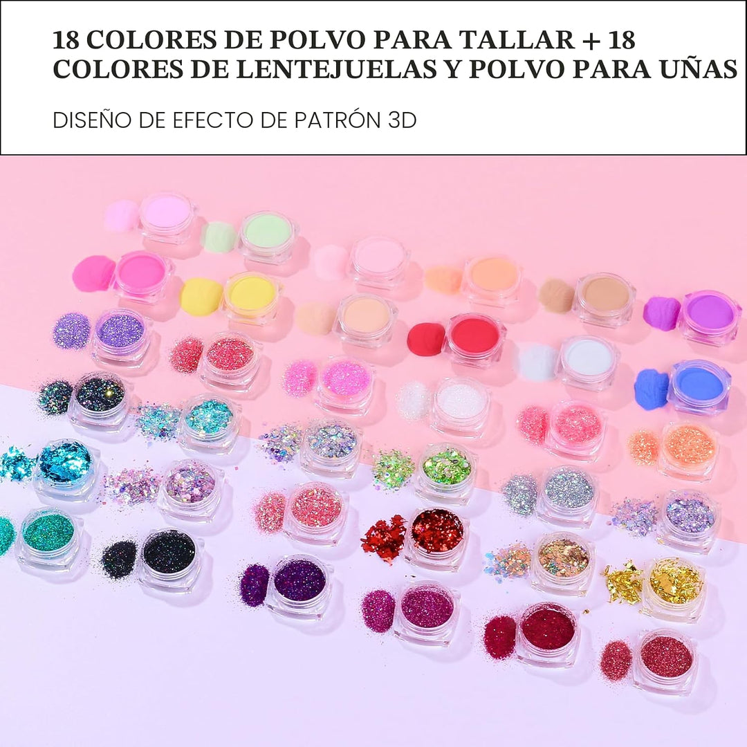 Kit de uñas acrílicas con todo: juego para principiantes con taladr...
