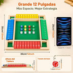 Juego de mesa de madera de 12 pulgadas con dados de símbolo de estrategia