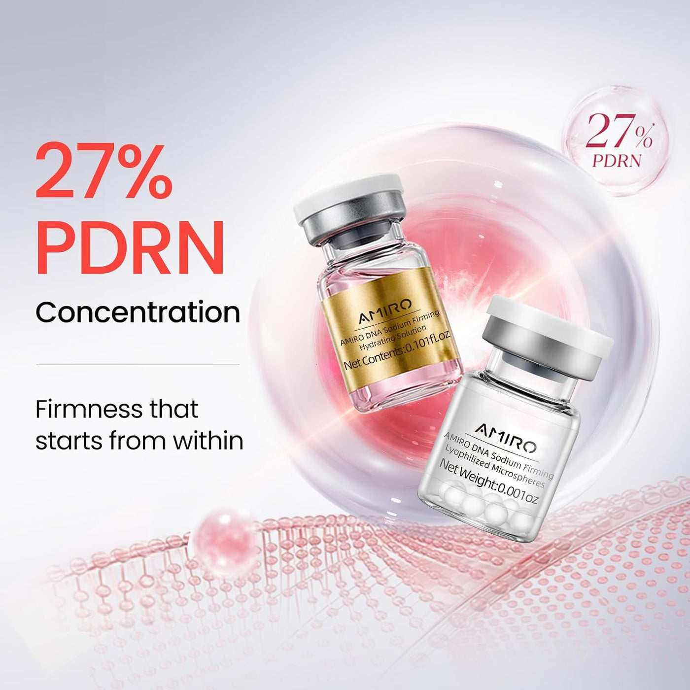 AMIRO Sistema de microinfusión PDRN para cara, sello de 0.002 in co...