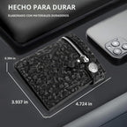 Cartera unisex gótica con cadena de calavera punk, cuero sintético, accesorios góticos de Halloween, color negro