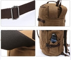 IT'SCARL Mochila grande para hombres, mochila de viaje, bolsa grande de lona, mochila de trabajo (caqui)