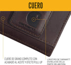 Cartera Carhartt Oil Tan de Cuero con Bolsillo Frontal Marrón