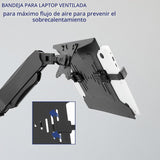VIVO Soporte de pared para laptop con brazo neumático extensible aj...