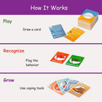 AWARE Juego de cartas para niños: aprende a detectar comportamientos de bandera roja y bandera verde a través del juego | Enseña comportamientos saludables vs no saludables | Edades 8 a 12 | Uso