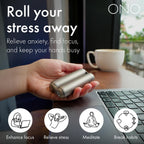 ONO Roller - Juguete antiestrés de mano para adultos | Ayuda a aliviar el estrés, la ansiedad, la tensión | Promueve la concentración, la claridad | Diseño compacto y portátil (titanio, tamaño junior