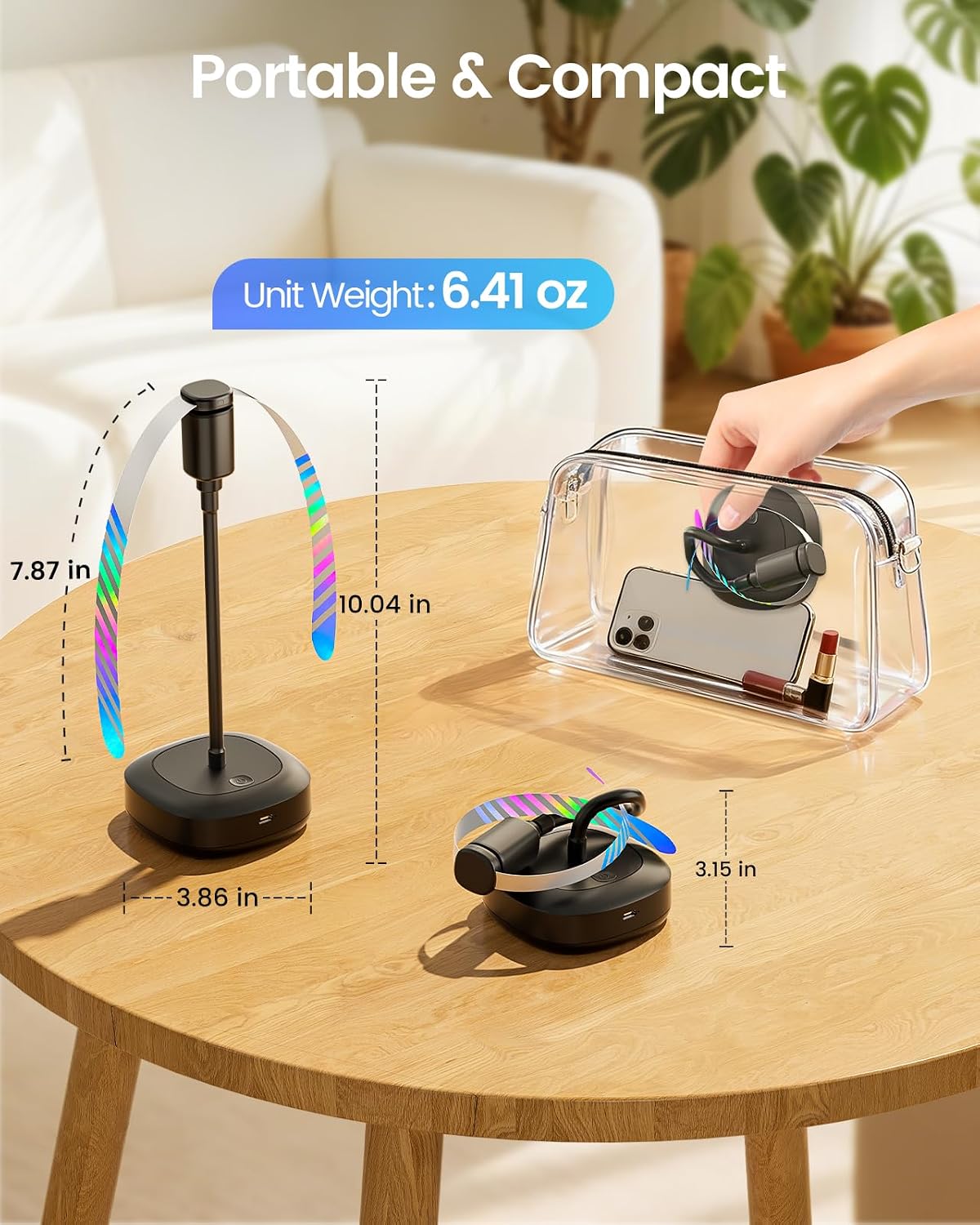 Edvision Fly Fans para mesas, ventilador de alimentos recargable de...