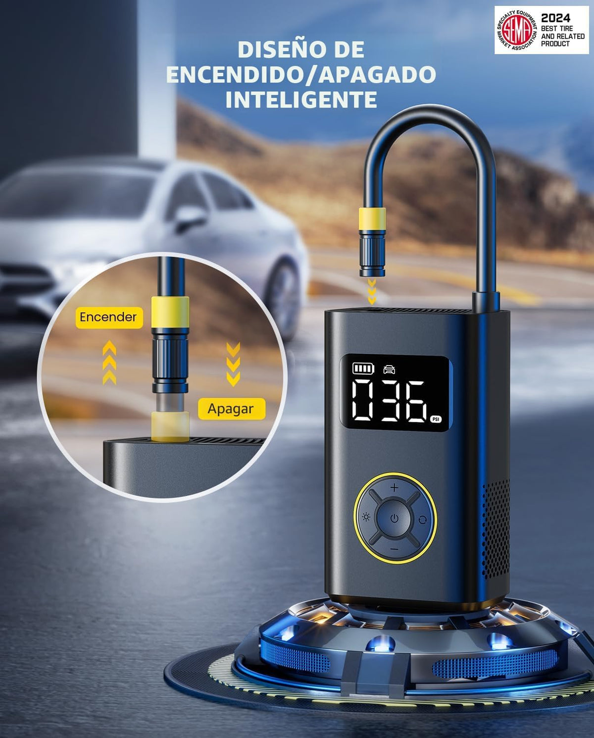 Fanttik X9 Pro - Inflador de neumáticos portátil para coche compact...