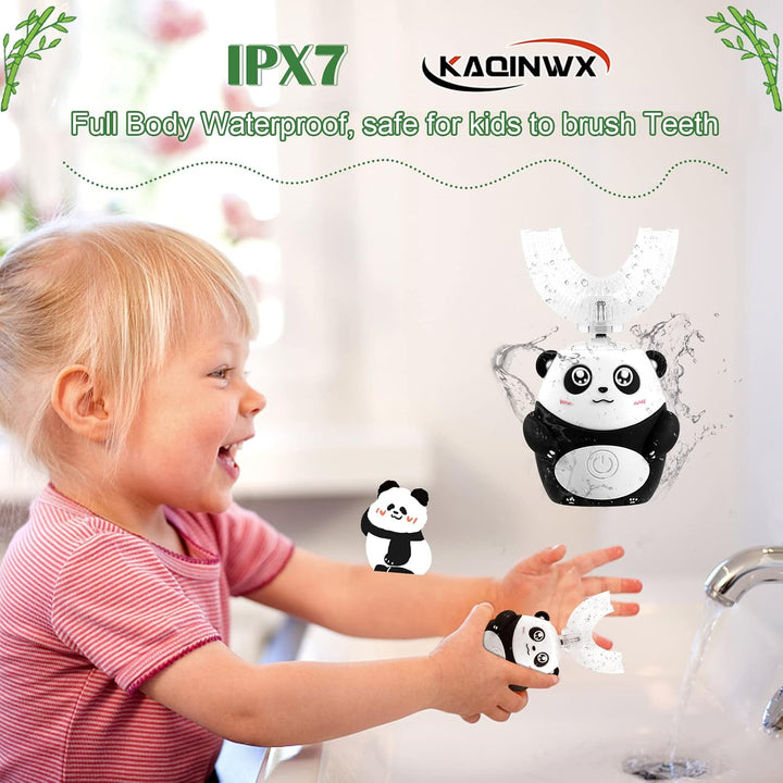 KAQINWX Cepillo de dientes eléctrico en forma de U para niños de 2...