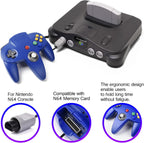 miadore Paquete de 4 Controladores Clásicos N64, Controladores con Cable para N64 con Joystick Mejorado (Versión USB no para PC) (Rojo/Azul/Verde Transparente/Azul Transparente)