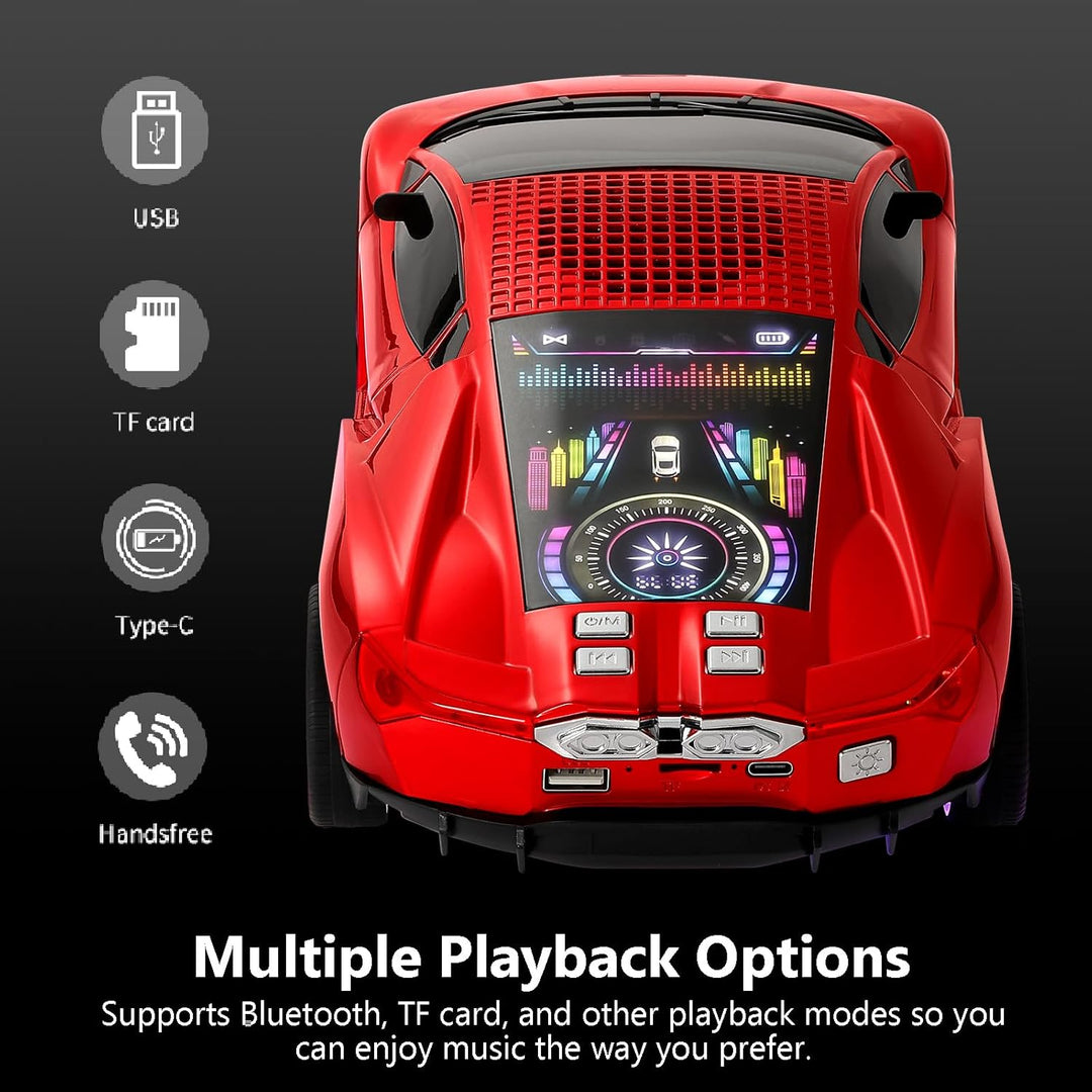 WSTER WS-690 Hypercar Altavoz Bluetooth portátil, control de luz LE...