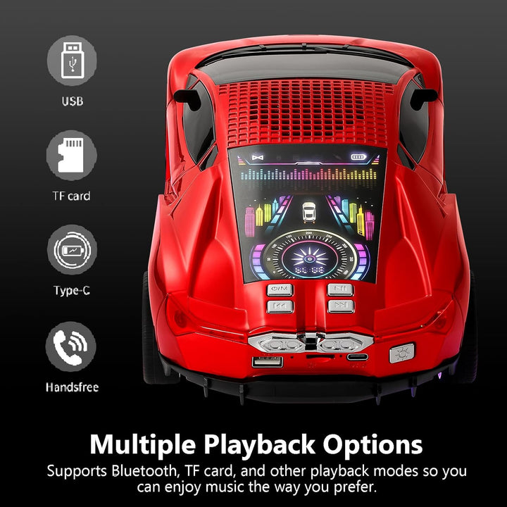WSTER WS-690 Hypercar Altavoz Bluetooth portátil, control de luz LE...