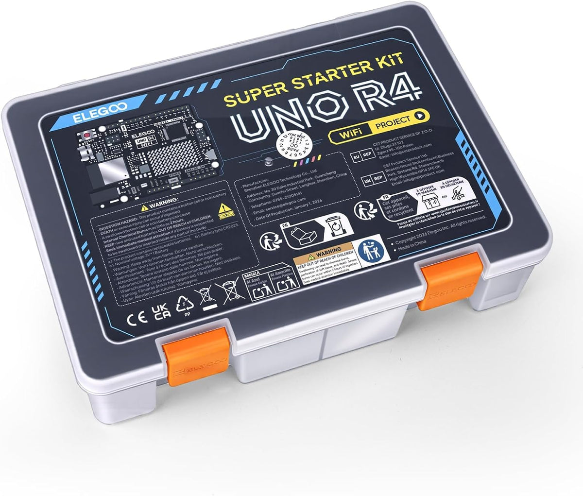 ELEGOO UNO R4 WiFi Super Starter Kit Compatible con Arduino para Pr...
