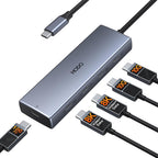 Adaptador USB-C Hub Dual 4K@60Hz USB-C para Dell HP, 100W PD USB-C Splitter
