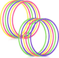 12 piezas de aro de juguete para niños, aro de juguete desmontable ajustable, aro de colores, anillo de ejercicio de plástico para niños, adolescentes, gimnasia, equipo de agilidad para perros