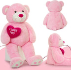 MaoGoLan - Oso de peluche gigante de 6 pies - Corazón rojo