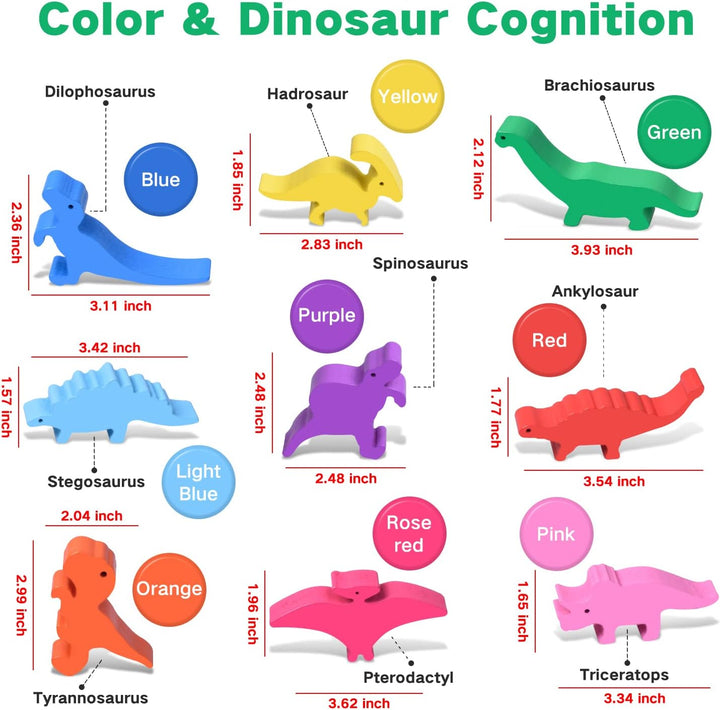 FFTROC Montessori - Juguetes de dinosaurio para niños de 2, 3 y 4 a...