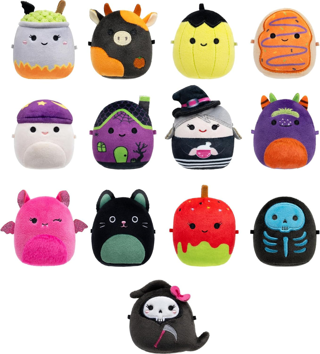 Squishmallows Calendario de cuenta regresiva de Halloween original de Micromallows 13 unidades de felpa