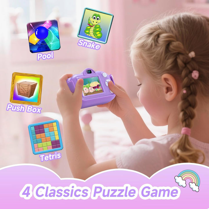 Cámara Digital para Niñas de 3-12 Años, Cámara para Niños Pequeños...