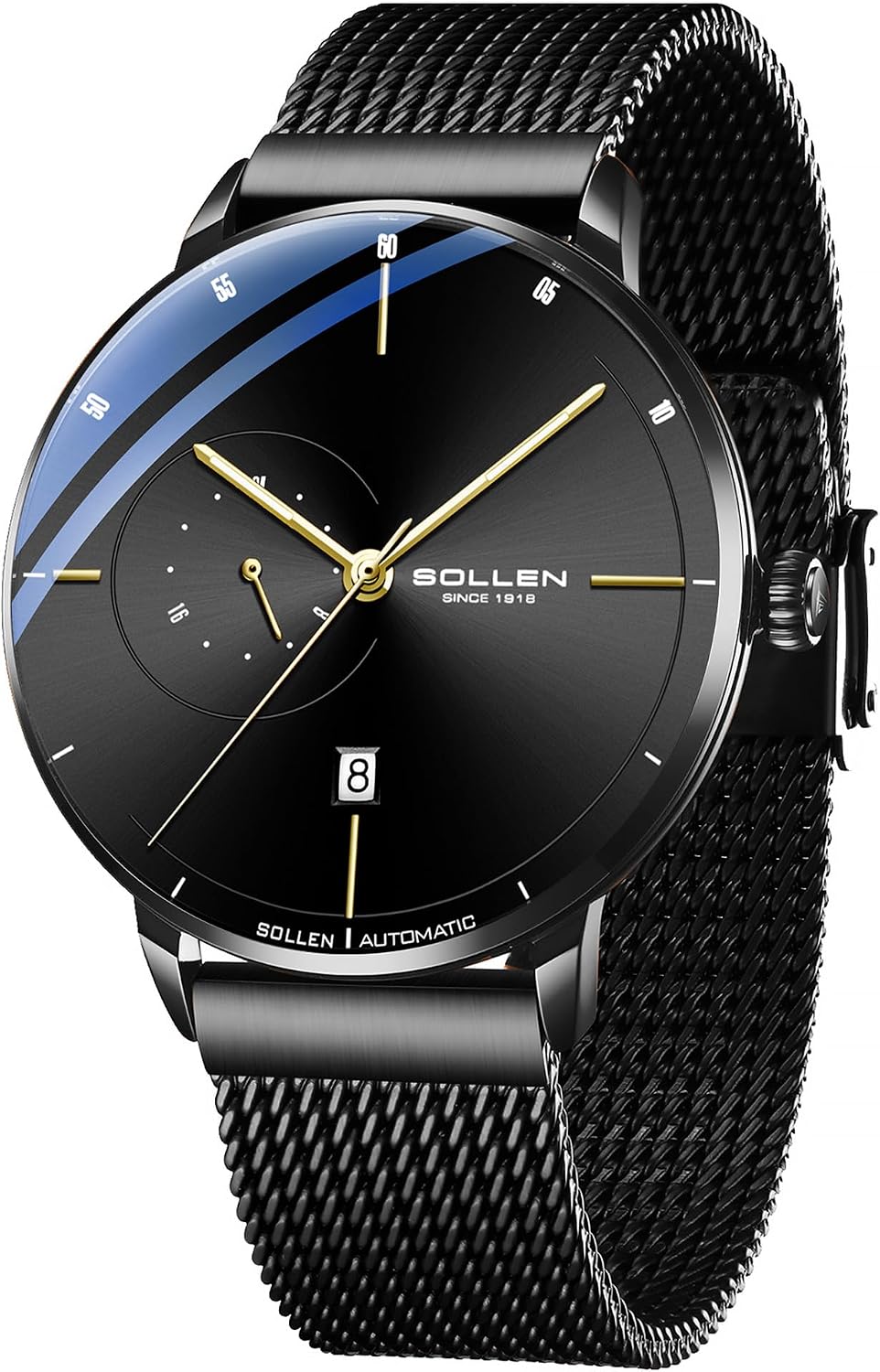 Relojes automáticos para hombre, reloj automático para hombre, movimiento mecánico original, resistente al agua 3ATM, manecillas luminosas, calendario y pantalla de 24 horas, relojes de pulsera