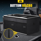 MIKKUPPA Organizador de maletero para automóvil - Organizador plegable de 65 litros con tapa, almacenamiento resistente para SUV, automóvil, camioneta con correas ajustables y parte inferior