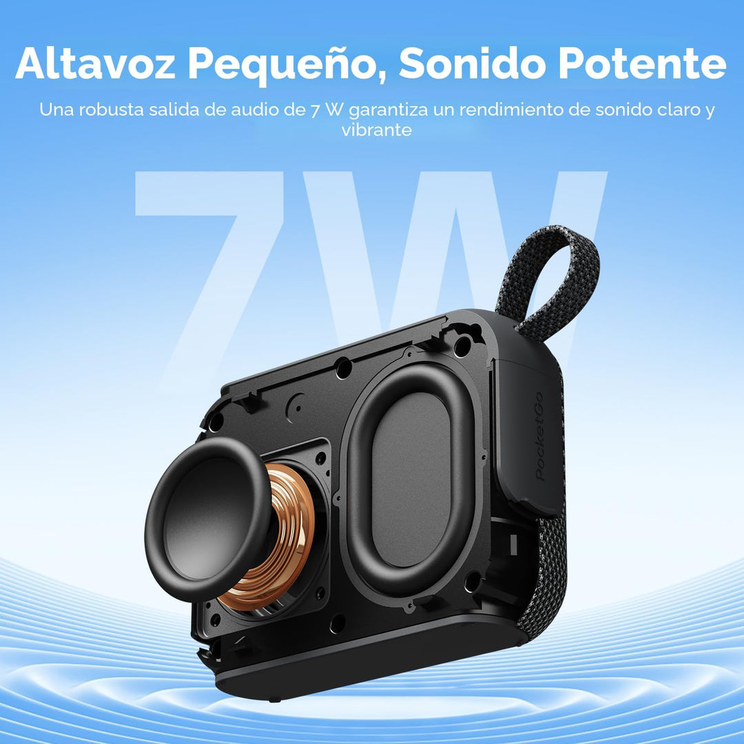 Altavoz portátil Tribit PocketGo con Bluetooth, 20 horas de reprodu...