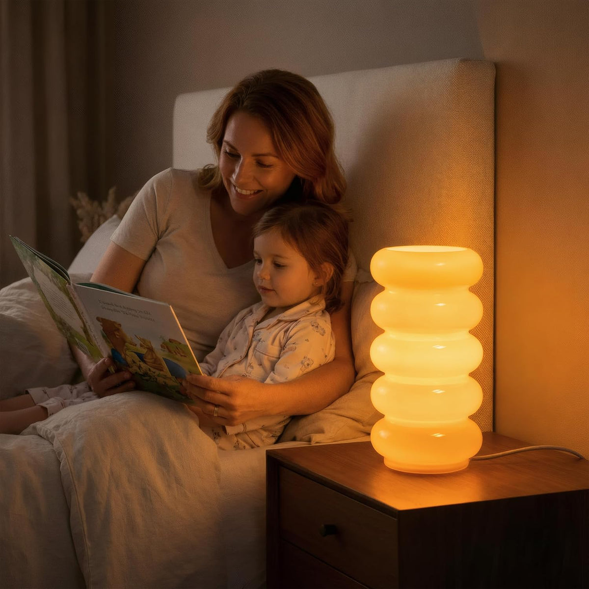Lámpara Lámpara de mesa de cristal de 10.4 pulgadas, lámpara de mesita de noche