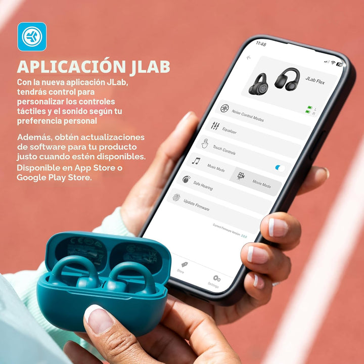 JLab Auriculares Abiertos Flex, Diseño de Clip en la Oreja, Audio I...